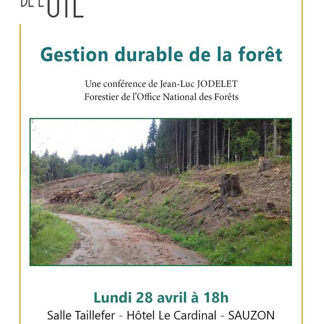 Conférence : Gestion durable des forêts.