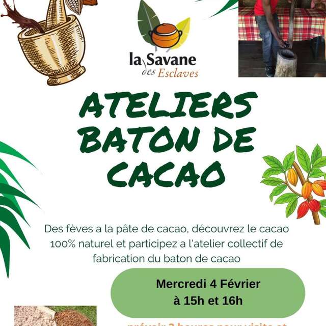 Atelier fabrication du bâton de cacao (La Savane des esclaves)