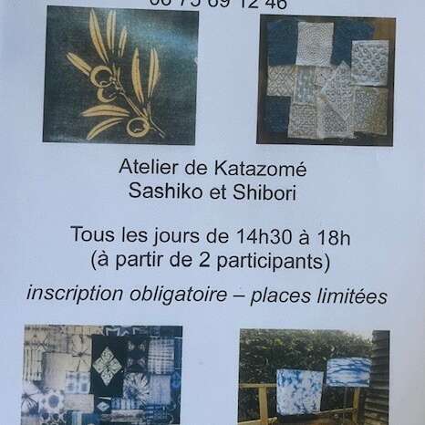 Atelier de Shibori, Sashiko et Katazomé