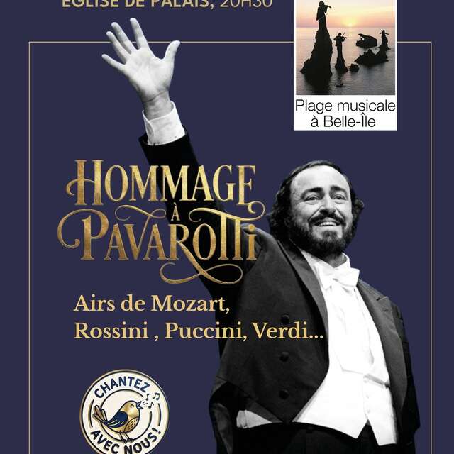 Plage musicale à Belle Ile : Hommage à Pavarotti