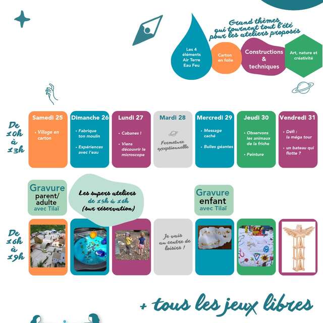 Ateliers à La Boussole
