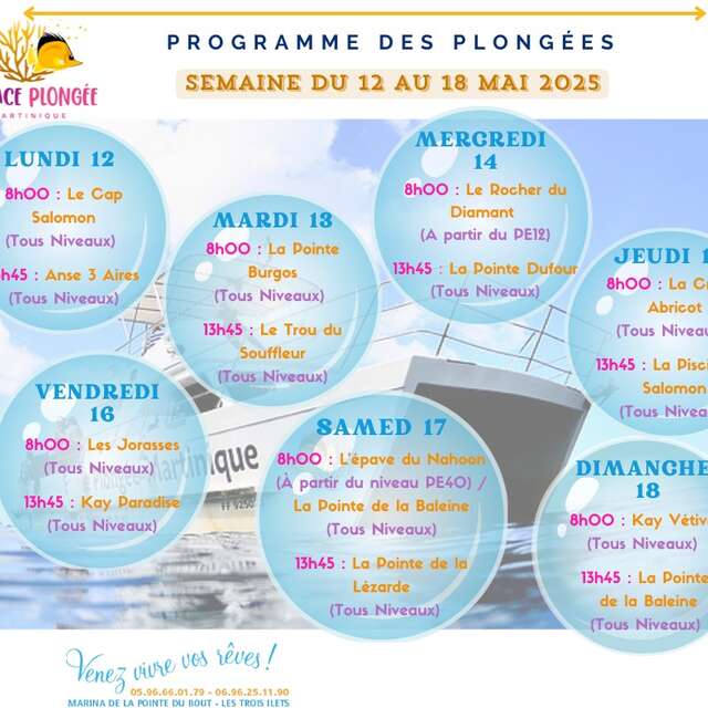 Programme des Plongées (Espace Plongée)