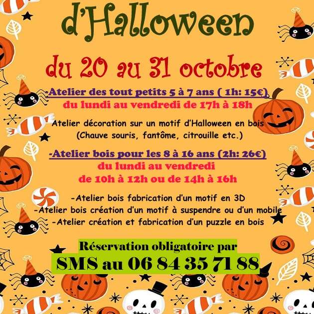 Les Ateliers bois d'Halloween (5 à 7 ans)