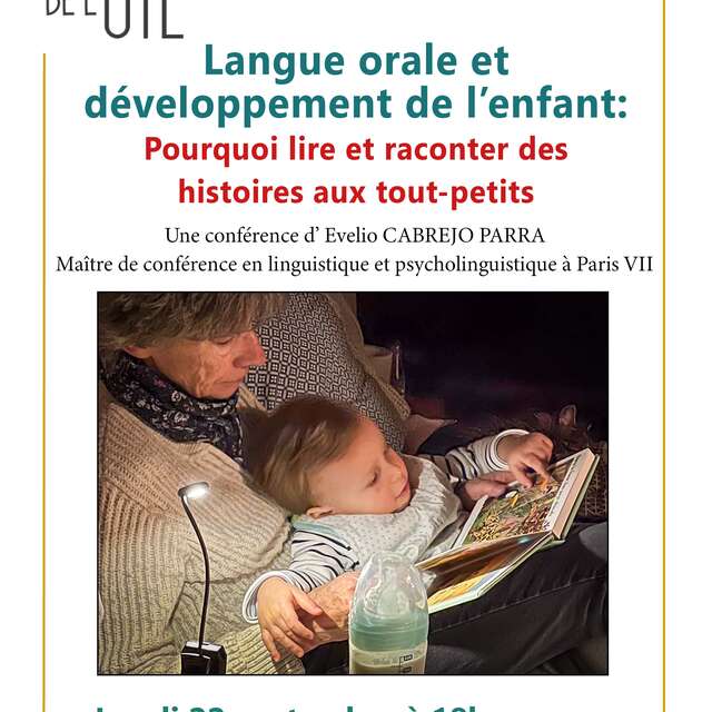 Les lundis de l'UTL : Conférence : Langue orale et développement de l'enfant