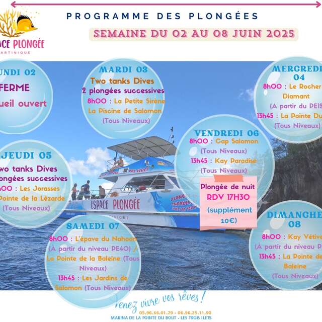 Programme des Plongées (Espace Plongée)