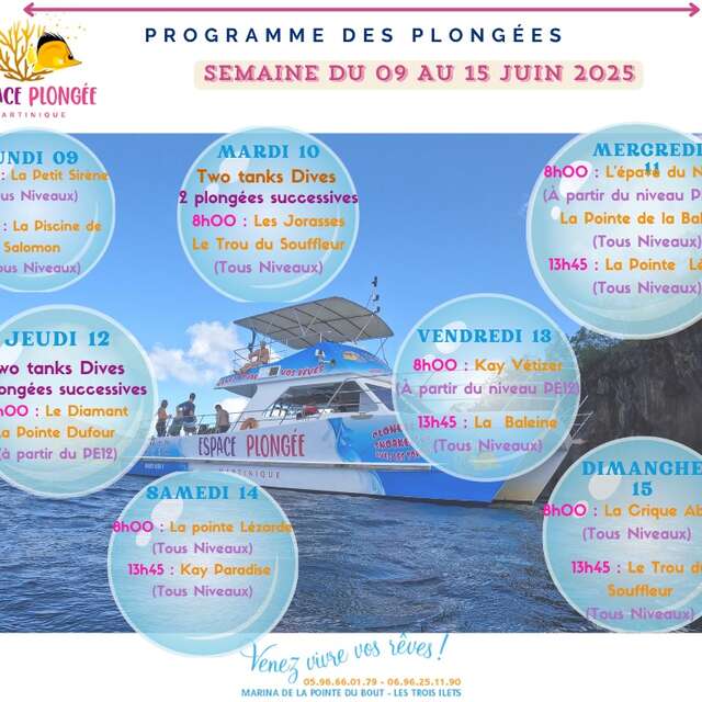 Programme des Plongées (Espace Plongée)