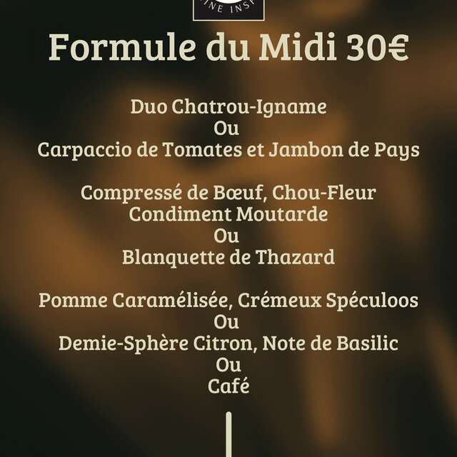 Menu de la semaine (Restaurant LPG)