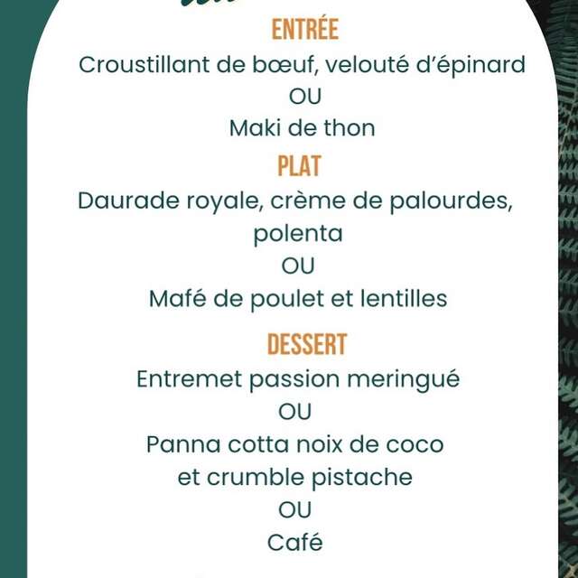 Menu de la semaine (Restaurant LPG)