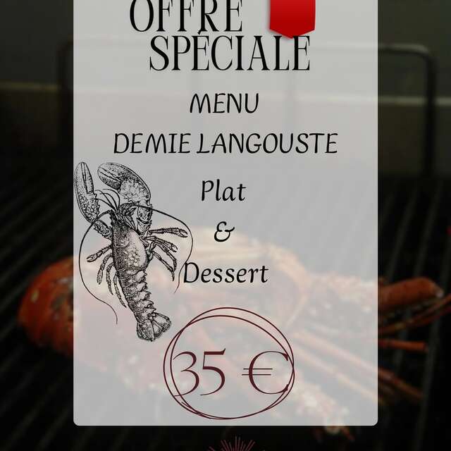 Menu spéciale langouste (Tante Arlette - Hôtel Tante Arlette **)