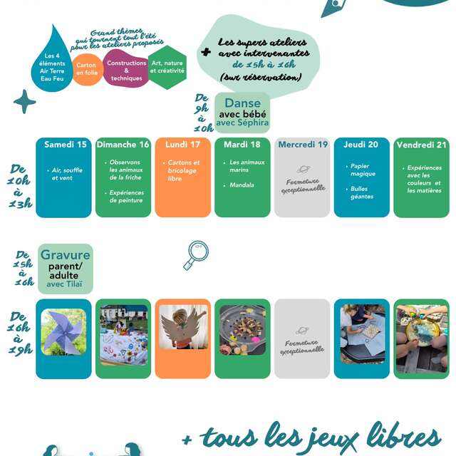 Ateliers à La Boussole