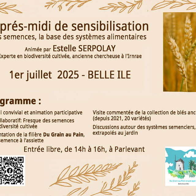 Après-midi de sensibilisation : Les semences, la base des systèmes alimentaires
