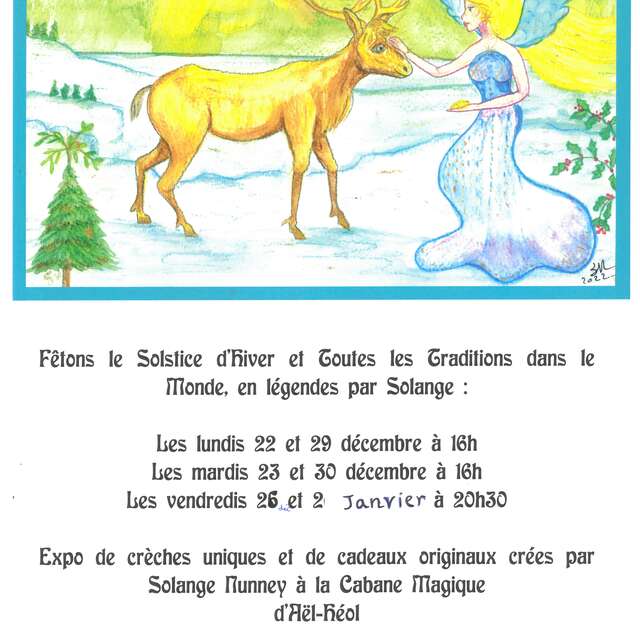Fêtons le Solstice d'hiver et toutes les traditions dans le monde, en légendes avec Solange