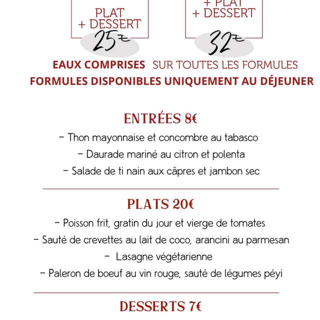 Menu de la semaine (Kay'Bô)