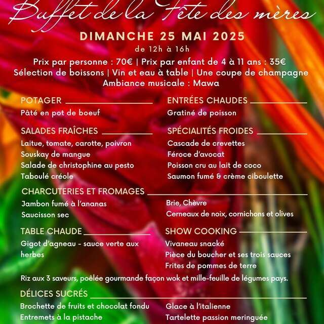 Buffet de la Fête des Mères (Hôtel Bambou ***)