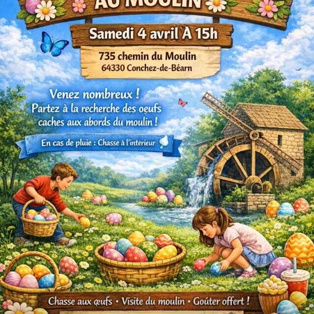 Chasse aux oeufs au Moulin de Sabathier