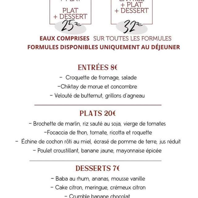 Menu de la semaine (Kay'Bô)