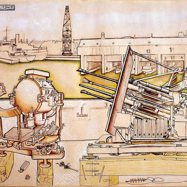 1945, sur le vif : un artiste reporter dans les ruines de Saint-Nazaire