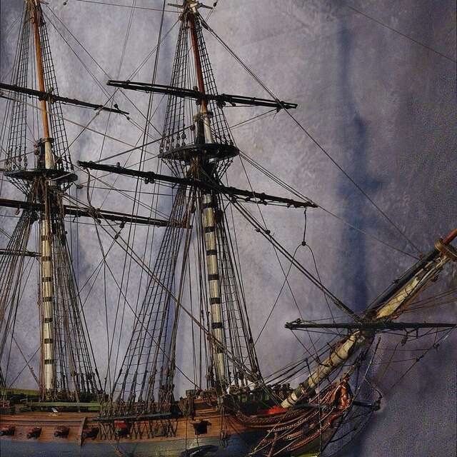 Autour d'une frégate du XVIIIe siècle