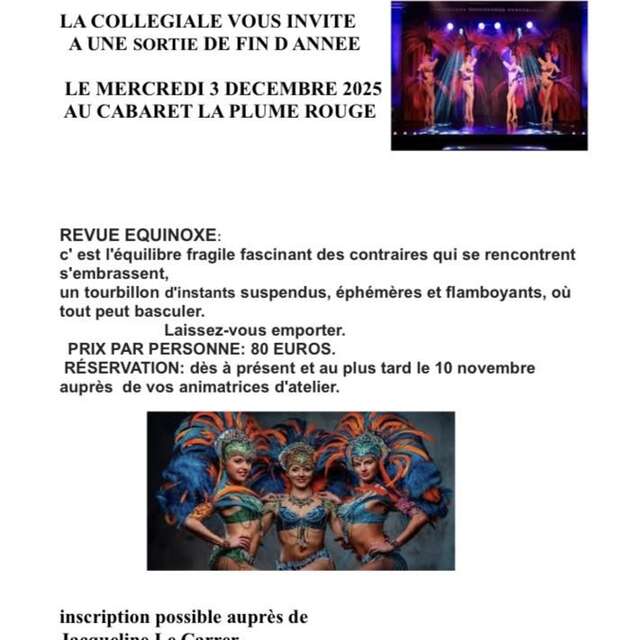 Souvenirs et amitié : sortie Le Cabaret de la Plume rouge