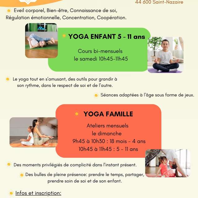Cours de Yoga pour enfants 5 - 11 ans