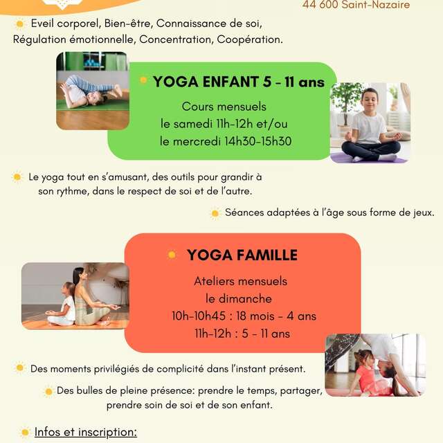 Cours de Yoga pour enfants 5-11 ans