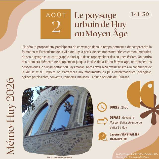 Le paysage urbain de Huy au Moyen Âge