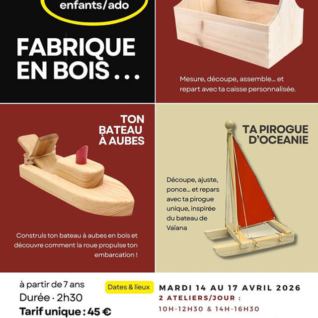 Atelier enfant "Fabrique en bois" - Skol Ar Mor