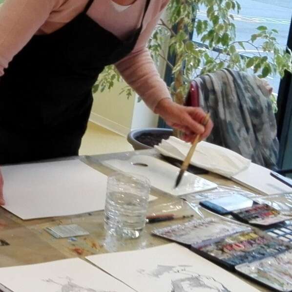 Atelier d'aquarelle et encres
