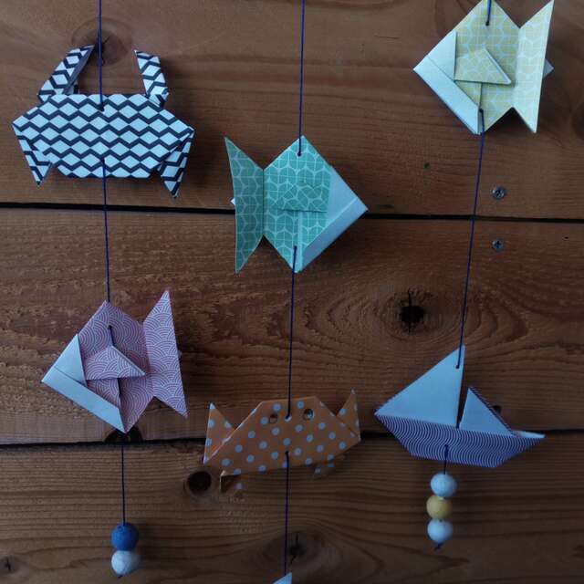 Atelier : origami-mobile marin
