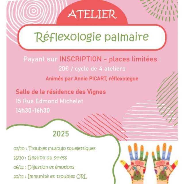 Atelier : réflexologie palmaire
