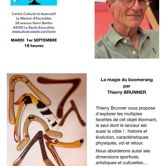 Conférence - La magie du boomerang