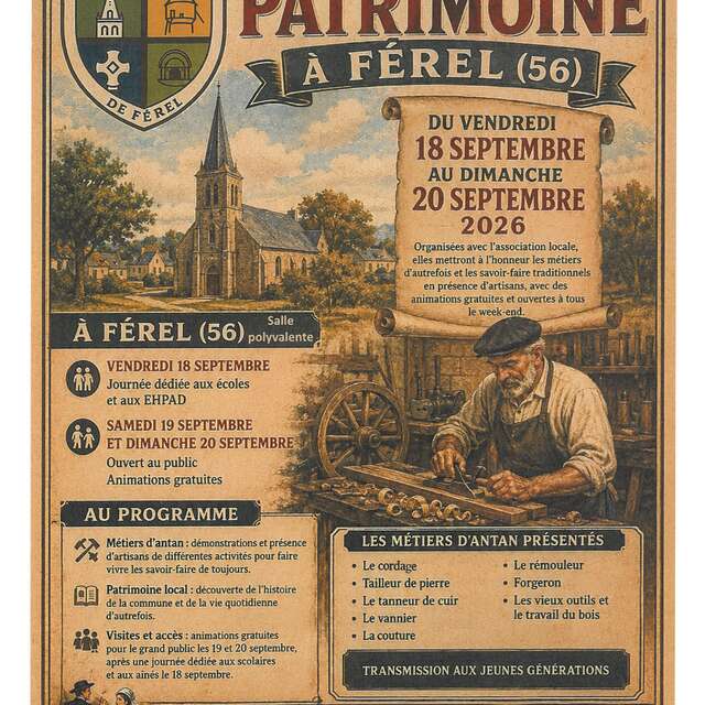 Journées du Patrimoine organisées par les Amis du patrimoine de Férel