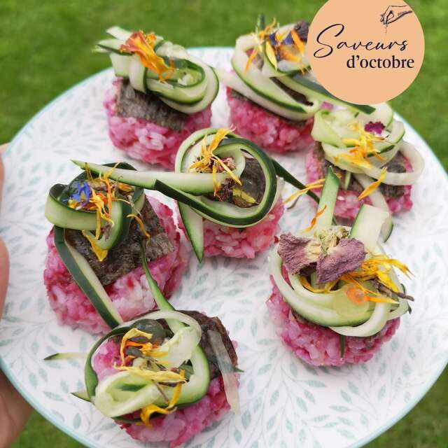 Atelier culinaire - bouchées apéritives végétariennes - Saveurs d'octobre