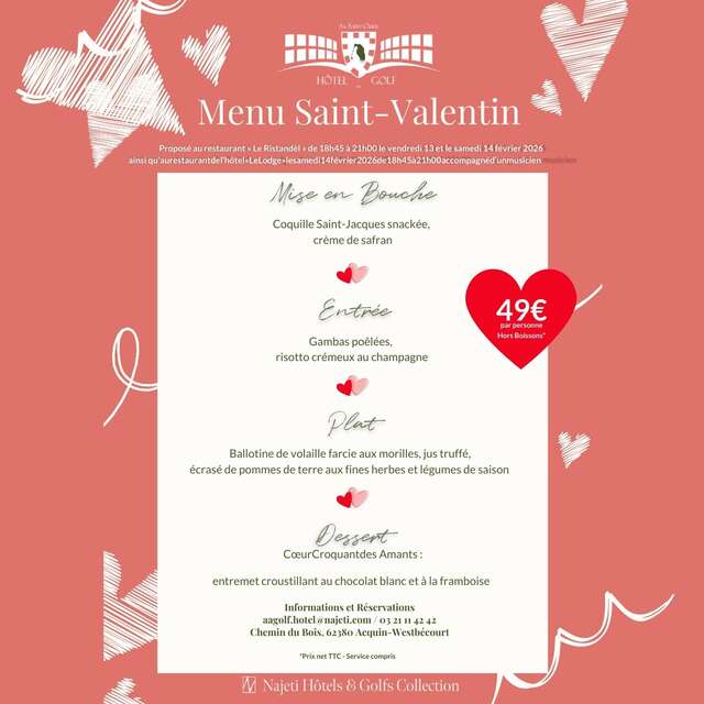 SOIRÉE | Dîner spéciale Saint-Valentin