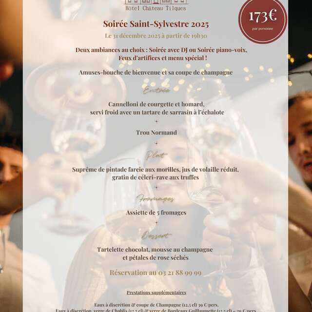 Soirée Saint-Sylvestre à l'Hôtel Château Tilques
