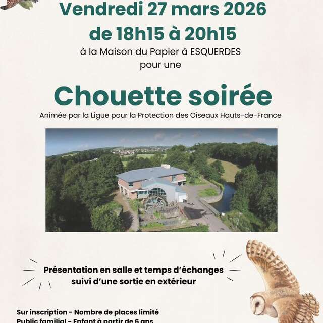 SORTIE NATURE | "Chouette soirée" à la Maison du Papier avec la LPO