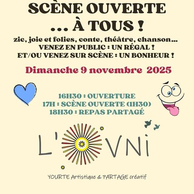 CONCERT | "Scène ouverte" à la yourte l'OVNI