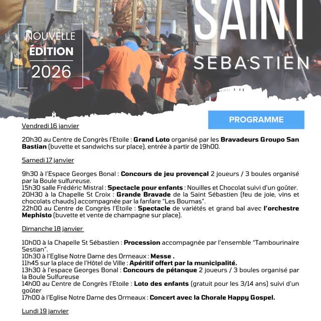 Fête de la Saint Sebastien 2026