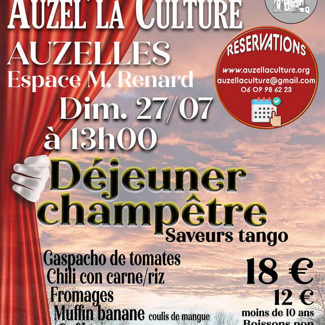 6ème Festival Auzel'la Culture - Déjeuner champêtre Saveurs Tango