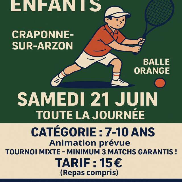Tournoi de tennis enfants