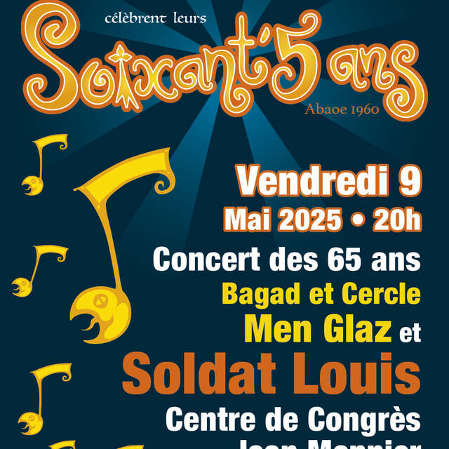 Concert : Bagad Men Glaz : Concert des 65 ans