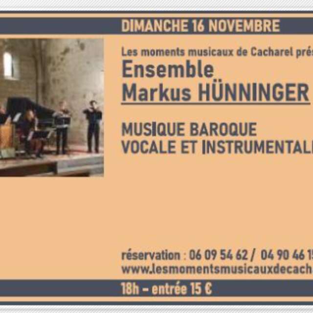 Concert "Ensemble Markus Hünninger" - Musique dans la Nef