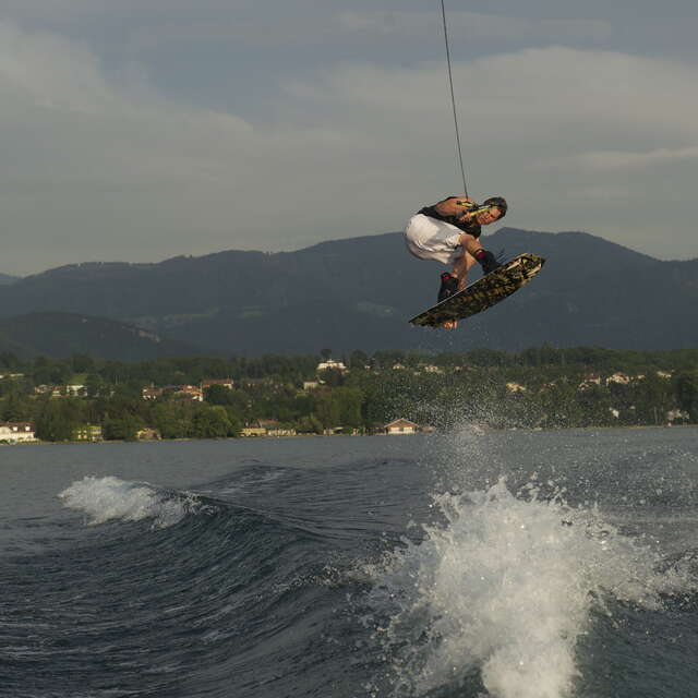 Wakeboard on lake