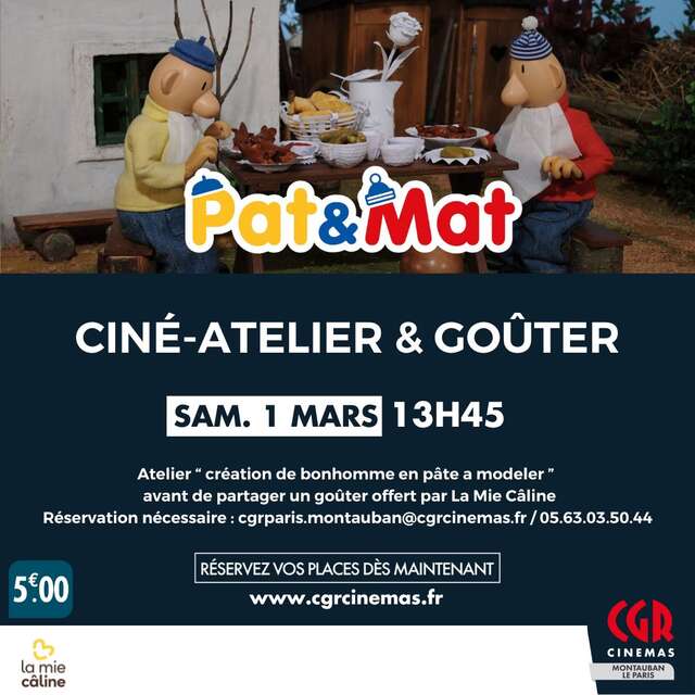 Ciné-atelier et goûter - PAT & MAT