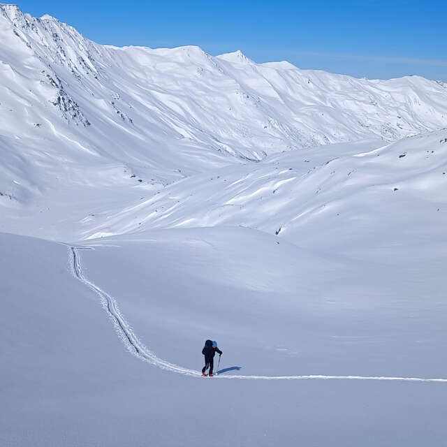 Ski touring with Alain Tallaron