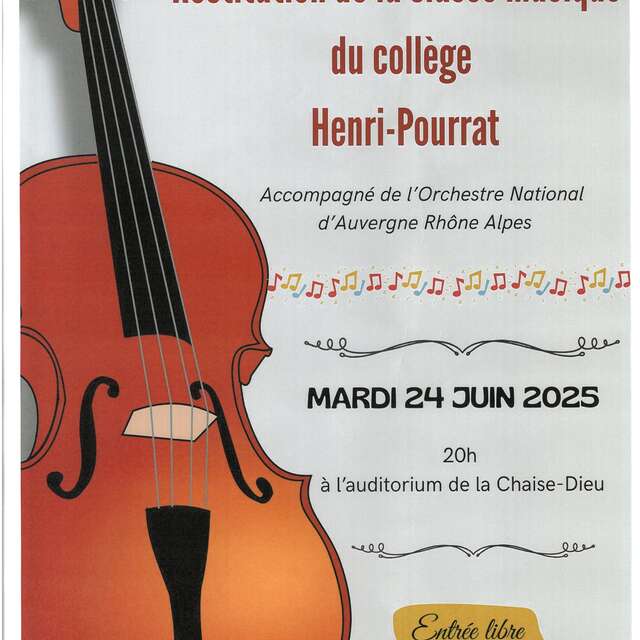 Concert / Orchestre National d'Auvergne, classe cordes du collège de la Chaise-Dieu