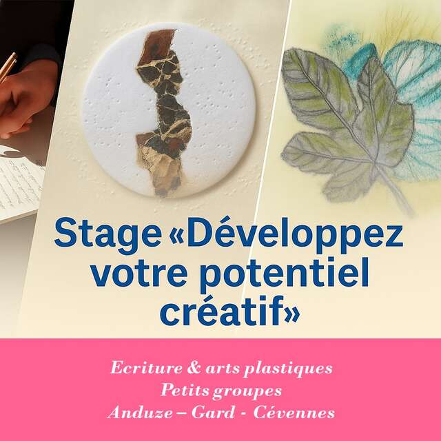 Stage créatif 3 matinées à Anduze : expression artistique, recyclage créatif, écriture...