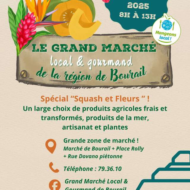 Grand marché local & gourmand de la région de Bourail - spécial squash & fleurs