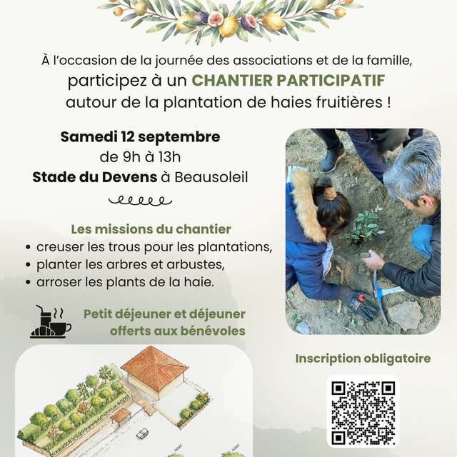 Chantier participatif - Beausoleil, ville nourricière : cultivons la ville ensemble !