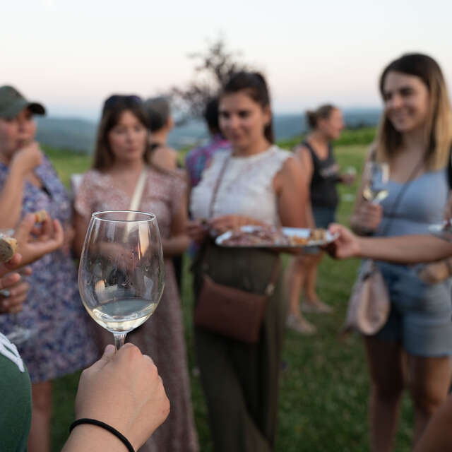 Apéro sunset dans les vignes (Domaine Bertrand)
